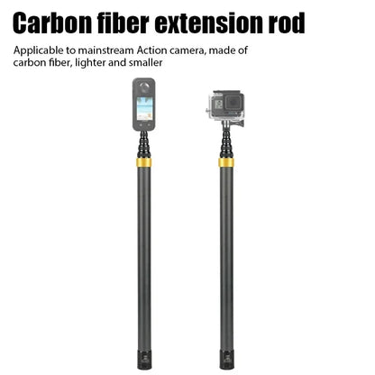 Carbon Fiber Invisible Extended Selfie Stick – 300CM for Insta360 X3, GO3, DJI, GoPro, Action Camera Accessories