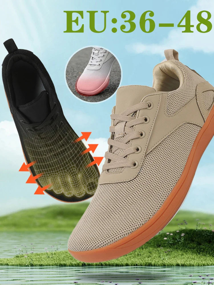 Men’s Minimalist Barefoot Walking Shoes – Breathable Wide Sports Sneakers for Gym, Office & Leisure