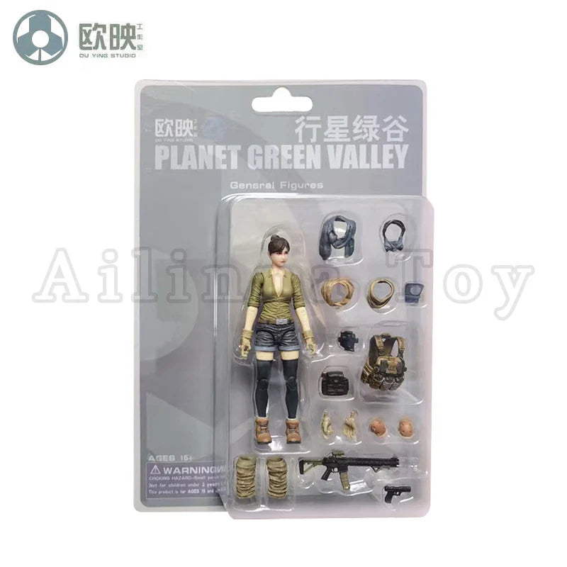 Ou Ying Studio 1/18 Planet Green Valley PGV 3.75" EFSA Female Action Figure — Anime Model Collectible