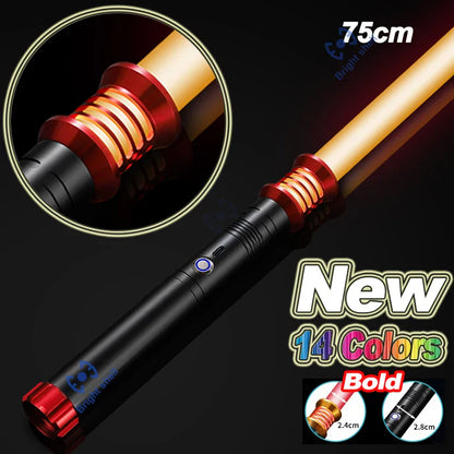 RGB Metal Lightsaber Toy – 15-Color Changing Laser Sword with Sound Effects, Force FX Jedi Blaster Gift for Kids