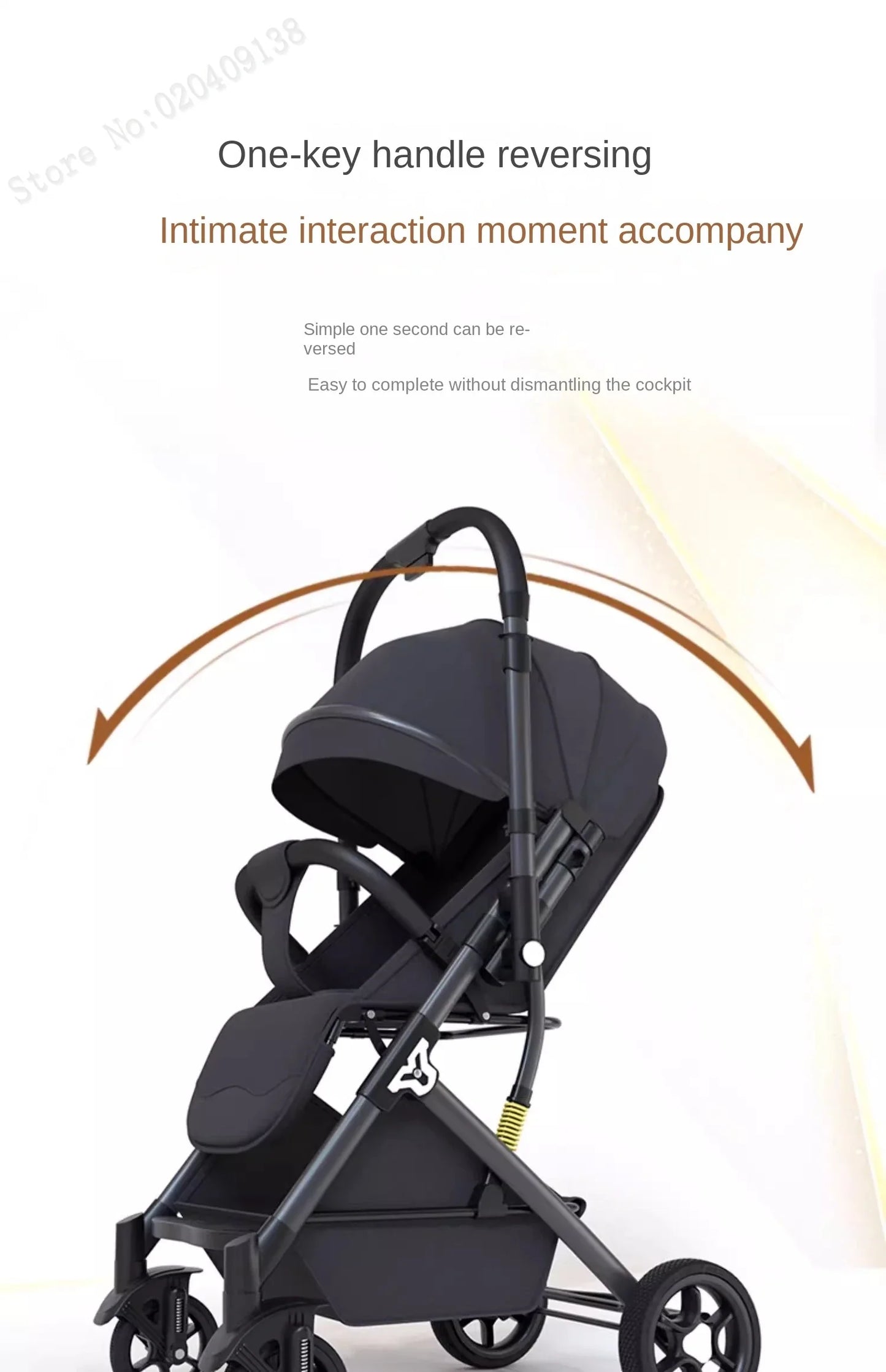 Lightweight Two-Way Baby Stroller — High Landscape, Spine Protection, 4-Wheel Newborn Push Trolley