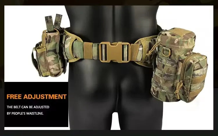 Yakeda MOLLE Pockets & Pouches – Tactical Hunting Waist Security Belt with Padded Patrol Support