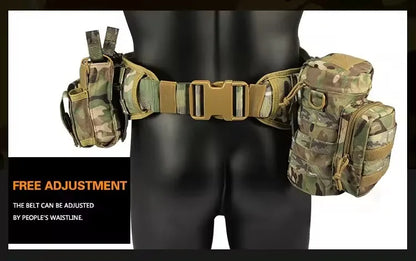 Yakeda MOLLE Pockets & Pouches – Tactical Hunting Waist Security Belt with Padded Patrol Support