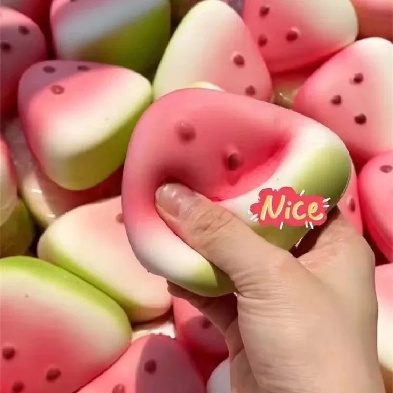Watermelon Squishy Fidget Toy – Slow Rising Anti-Stress Squeeze Fruit Stress Reliever Toy for Anxiety & Relaxation
