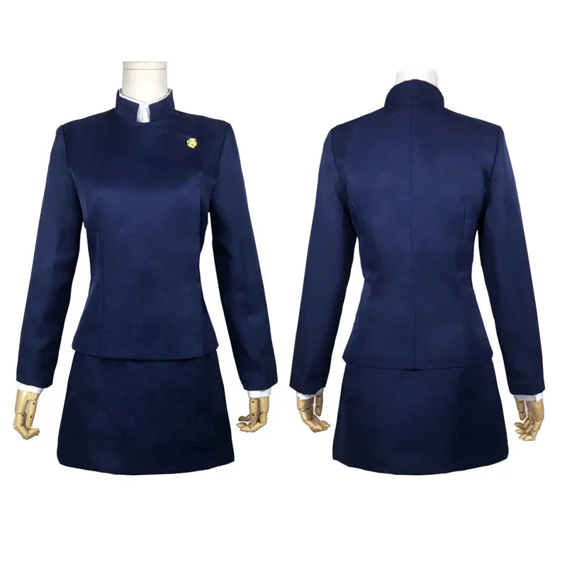 Jujutsu Kaisen Maki Zenin Cosplay Costume — Glasses, Wig, Top & Skirt Full Set for Halloween, Women & Men Uniform