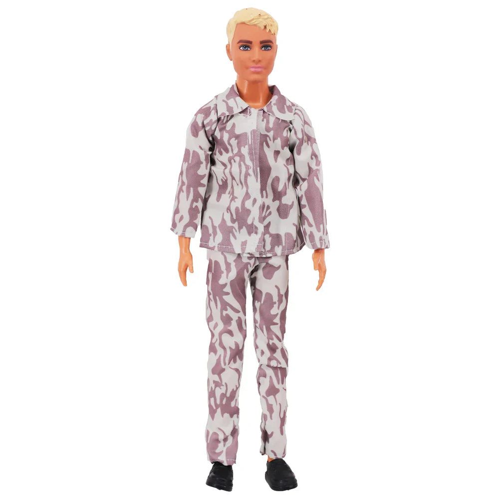 1/6 Boyfriend Doll Clothes Set — High-Quality Sparkling Top & Pants with Wool Hat for Ken Dolls