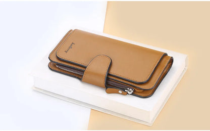 2024 Women’s Long Wallet – Custom Name Engraving, 15 Card Holders & Zippered Classic Purse
