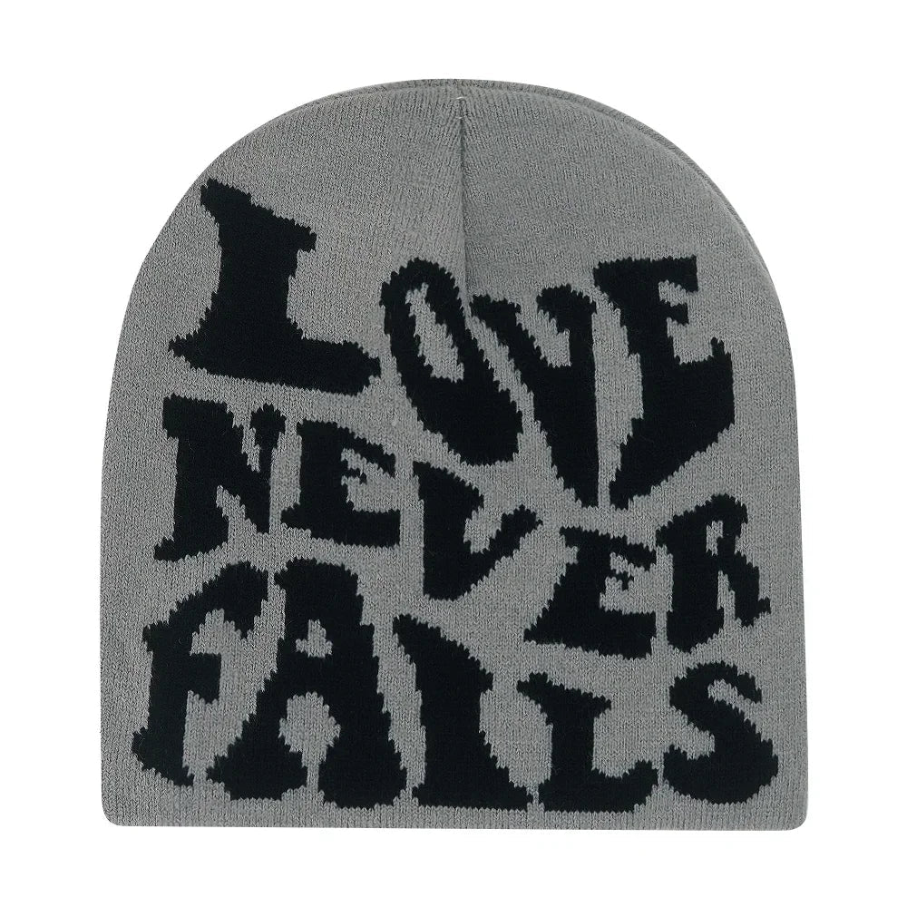 Y2K Letter Knitted Beanie Cap – Unisex Winter Autumn Warm Ski Skullcap, Hip Hop Streetwear Ear Cover Hat for Men & Women