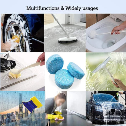 Solid Car Windscreen Cleaner Tablets – Effervescent Auto Wiper Glass Cleaning Concentrate Detergent