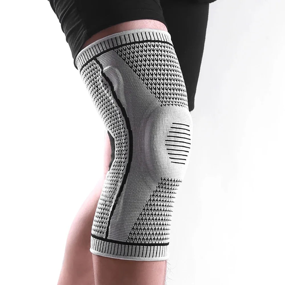 Silicone Knee Brace Compression Sleeve – Patella Support Knee Pads for Running & Sports