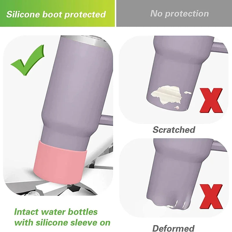 Universal 7.5cm Silicone Cup Sleeve – Soft Food-Grade Bottom Cover for Stanley 40oz, 30oz, 20oz Water Bottles