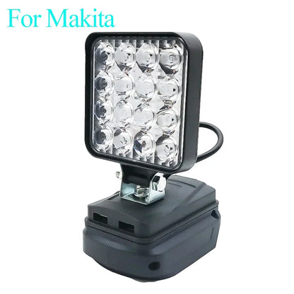 LED Spotlight for 18V Battery – Compatible with Dewalt, Milwaukee, Makita & Bosch, Outdoor Work, Fishing & Emergency Handheld Tool Lamp