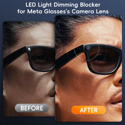 Smart Glasses LED Light Protection Cover — Camera Light Blocker for Meta Ray-Ban Wayfarer, Skyler & Headliner
