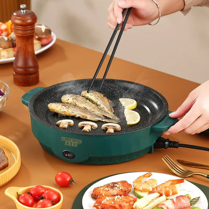 220V Electric Multi Cooker Frying Pan - Non-Stick BBQ Grill, Steak, Fish & Omelette Cooking Machine for Home Kitchen