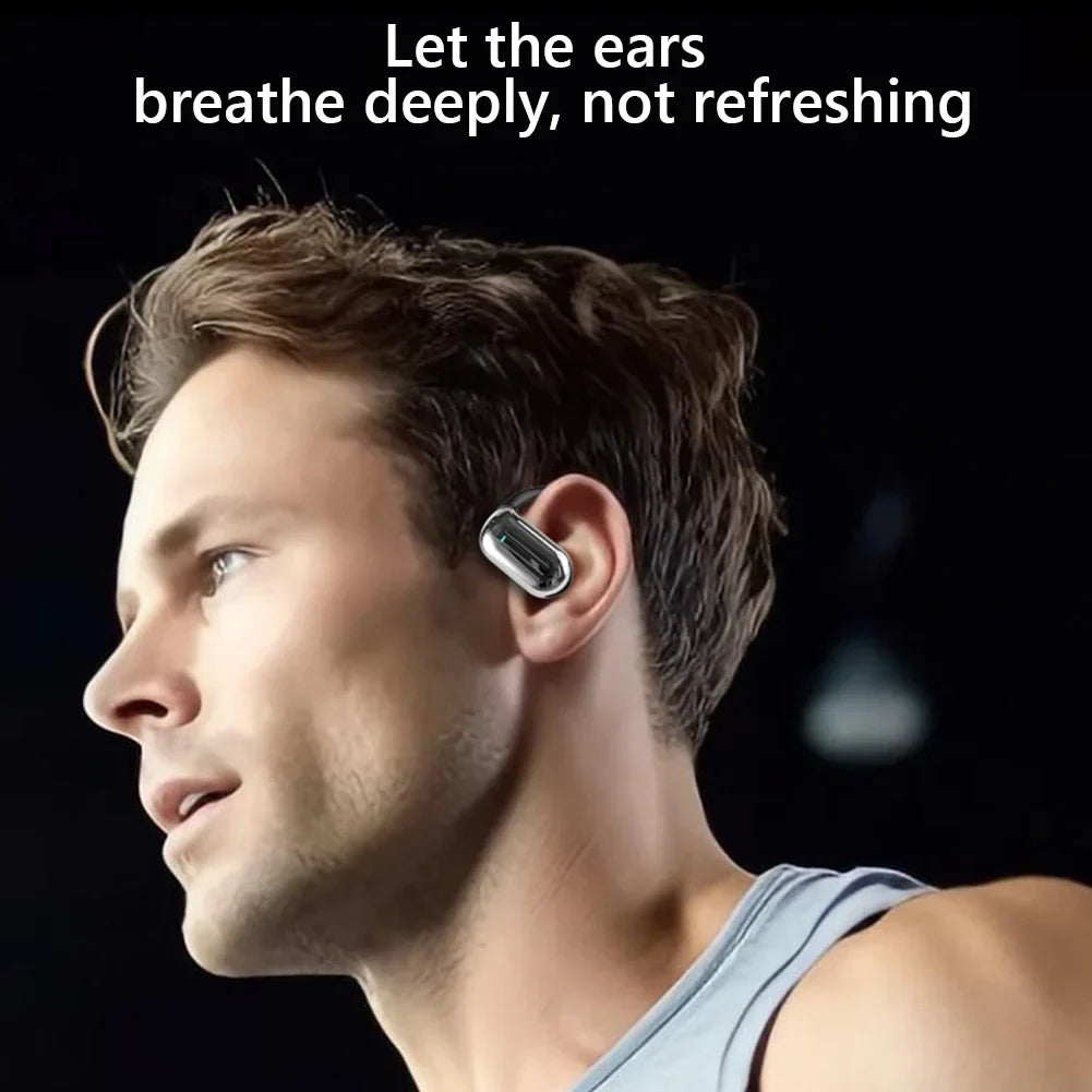 Bluetooth 5.3 AI Translation Earbuds - Open Ear Hook Headphones for Running, Fitness & Real-Time Language Learning