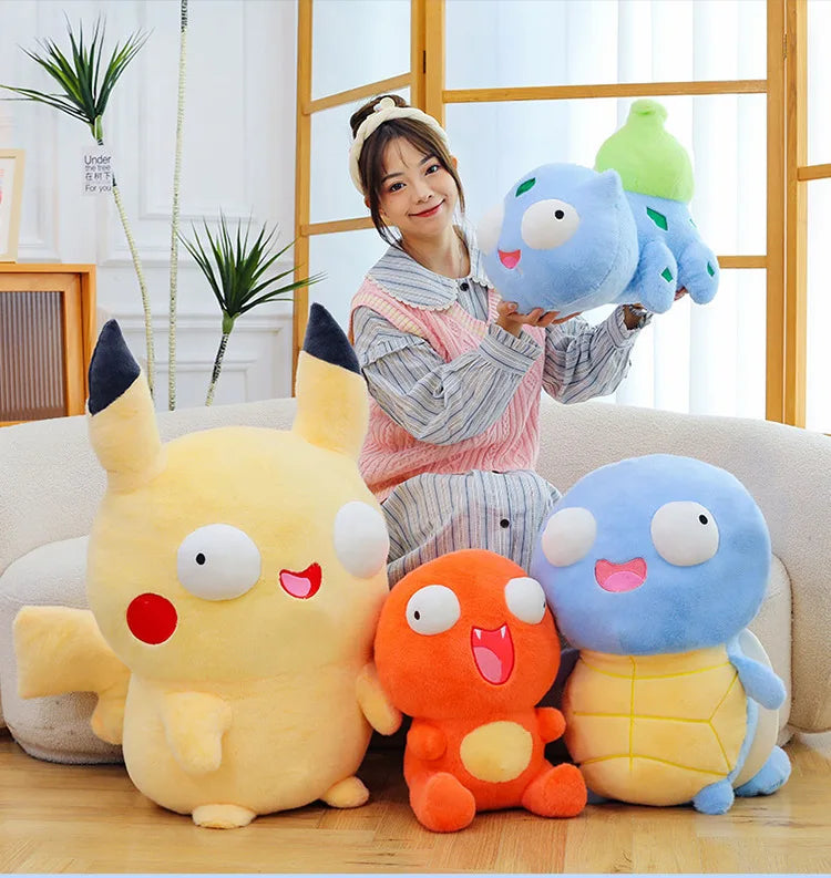23cm Cute Pokemon Plush Toys — Pikachu, Charizard & Squirtle Soft Sleeping Pillow Dolls, Christmas Gift