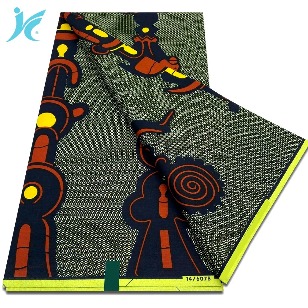 2026 African Real Wax Fabric - 100% Cotton Nigerian Ankara Dutch Batik Sewing Cloth
