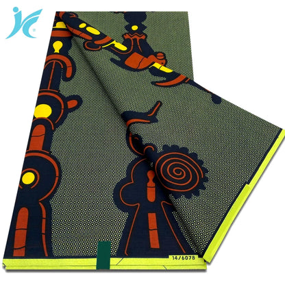 2026 African Real Wax Fabric - 100% Cotton Nigerian Ankara Dutch Batik Sewing Cloth