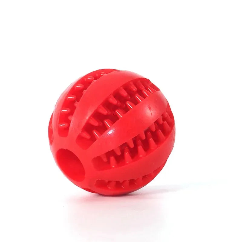 Natural Rubber Dog Chew Toy Ball – Extra Tough 5cm Interactive Tooth Cleaning Pet Treat & Training Toy