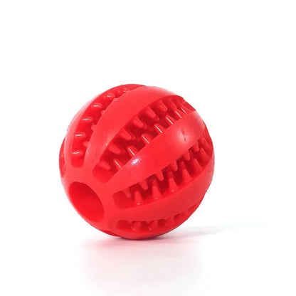 Natural Rubber Dog Chew Toy Ball – Extra Tough 5cm Interactive Tooth Cleaning Pet Treat & Training Toy