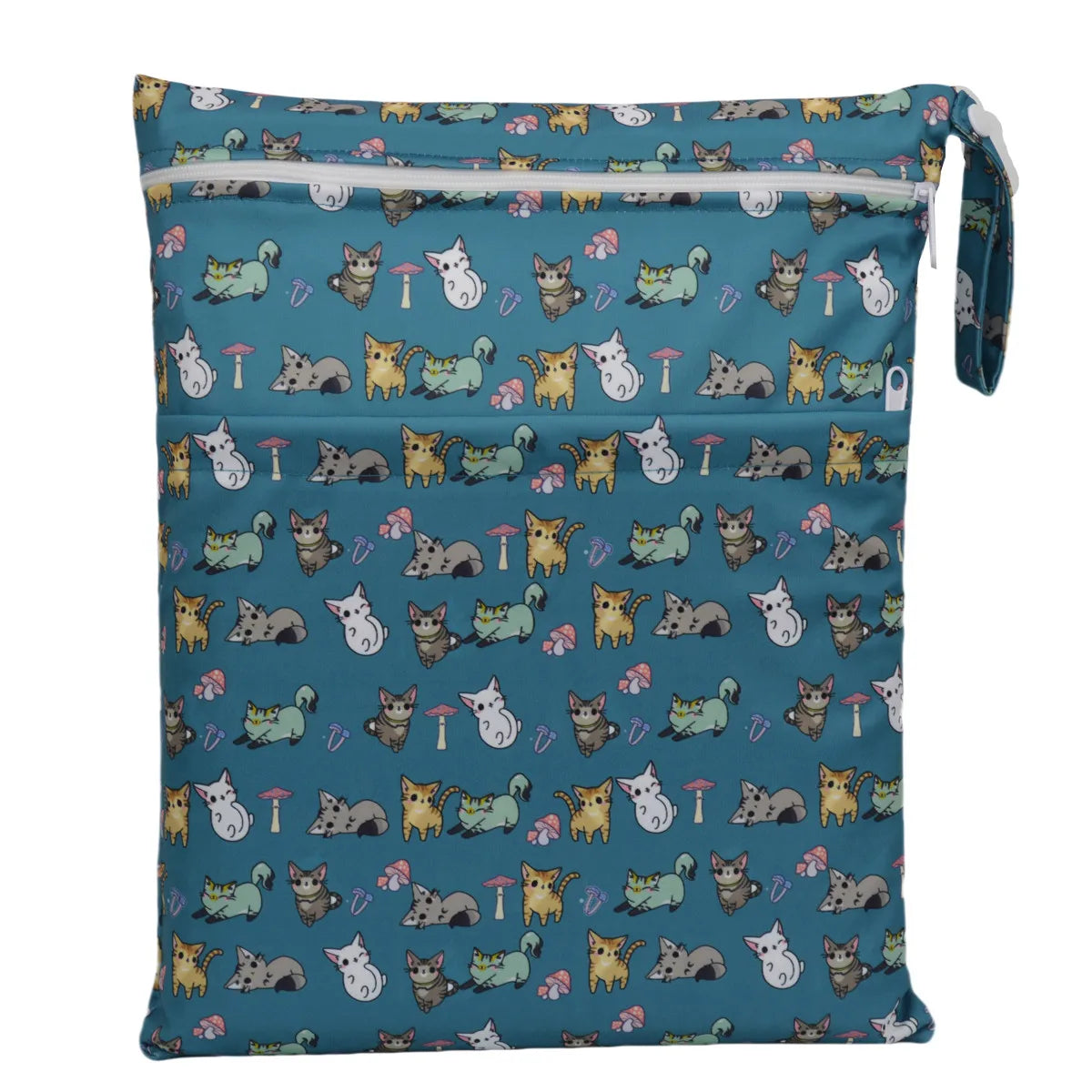 Sigzagor Wet & Dry Baby Diaper Bag – Waterproof Reusable Washable Nappy Bag with Double Zippers