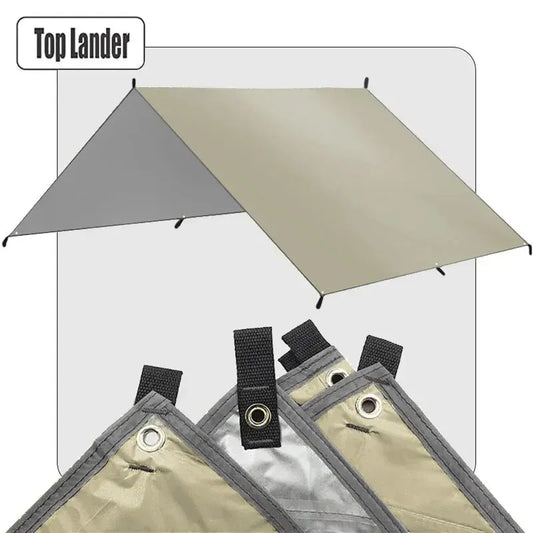 Waterproof Camping Tarp - Ultralight Outdoor Sunshade, Tent Awning, and Garden Canopy for Beach and Tourist Use