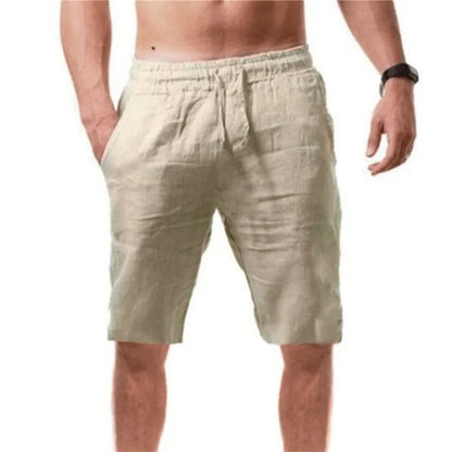 Men's Cotton Linen Shorts – Breathable Solid Color Summer Trousers, Fitness Streetwear S-3XL