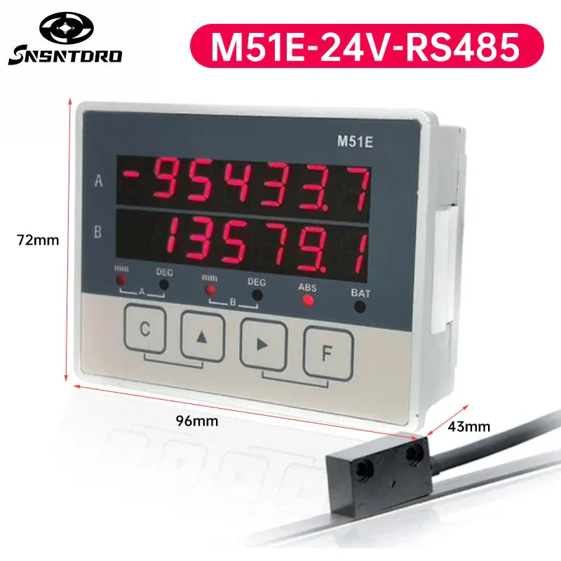 LP20E 2-Axis Digital DRO – Magnetic Sensor Tape Displacement Readout Scale for CNC Lathe & Woodworking Machines