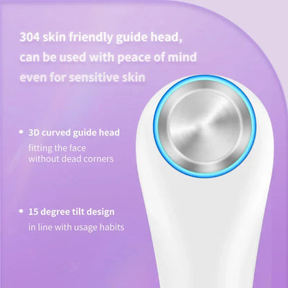 Ultrasonic Facial Skin Scrubber – Handheld 3Hz–10Hz Pore Tightening & Deep Cleansing Spa Skincare Facial Analyzer Tool