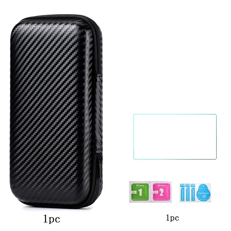 Trimui Smart Pro Hard Carrying Case with 9H Tempered Glass Screen Protector – Protective Bag for Handheld Game Console