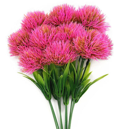 10PCS Artificial Dandelion Flower Bouquet – Mixed Plastic Fake Flowers for Wedding, Home, Party & DIY Table Decoration