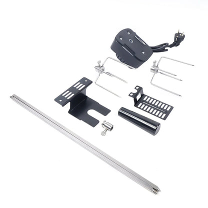 Electric BBQ Grill Spit Roaster – Outdoor Rotisserie Kit with 120cm Long Cable for Barbecue Grilling