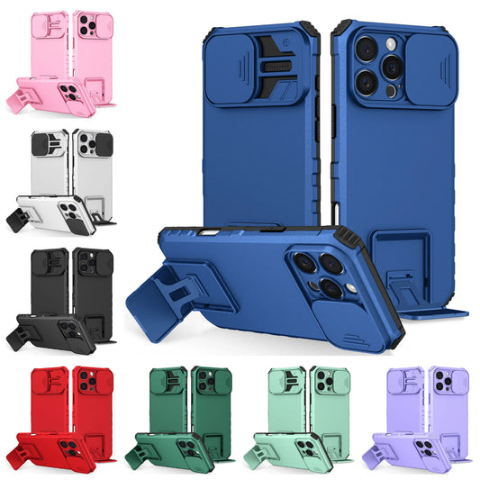 Slide Camera Protection Hard Case – Durable Plastic Phone Cover for iPhone 7 to 16 Series