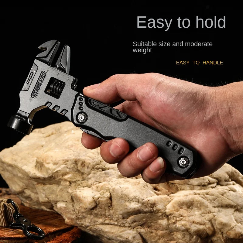 Multifunctional Pliers Multitool - Stainless Steel Claw Hammer with Nylon Sheath for Outdoor Survival, Camping, Hunting, and Hiking