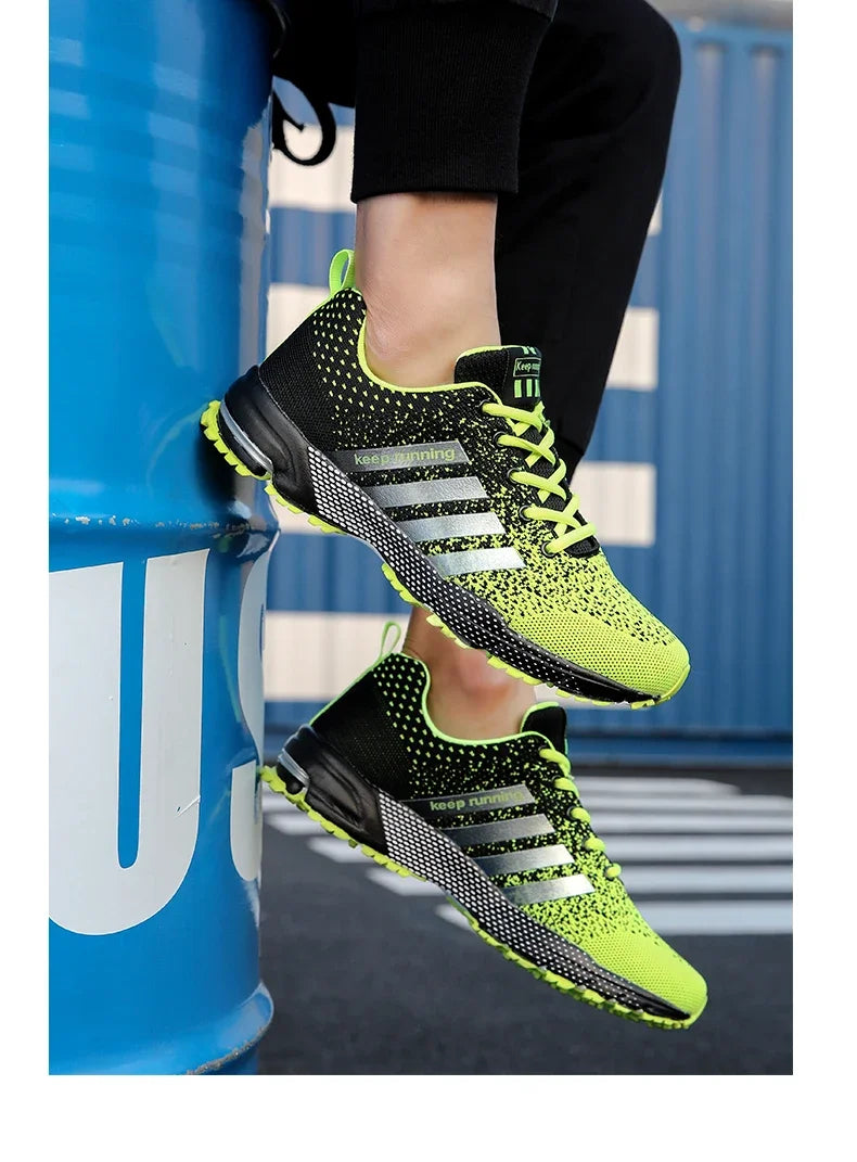 Men’s Air Cushion Running Shoes – Breathable Lightweight Marathon Sneakers for Athletic Training, Comfortable for Women