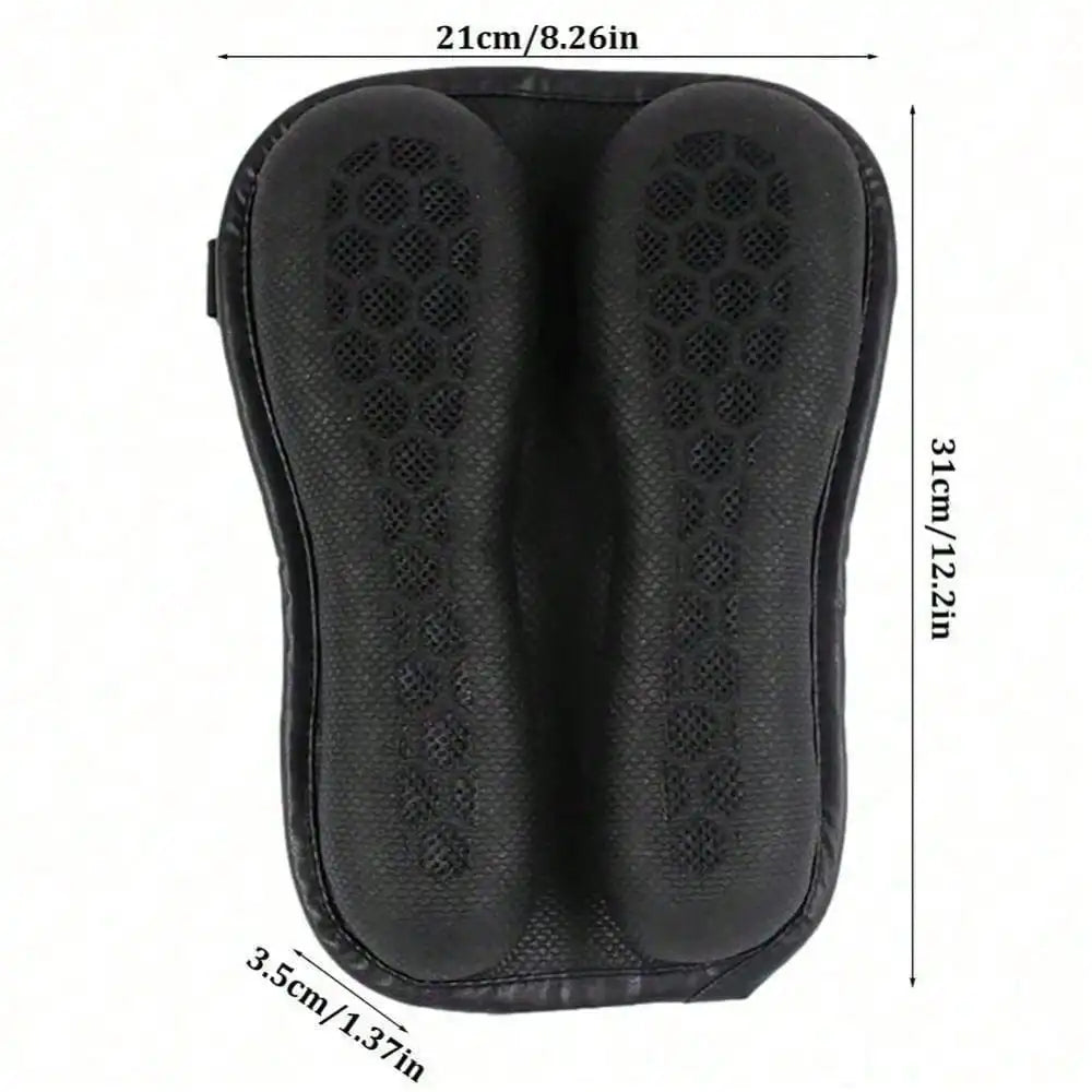 3D Honeycomb Gel Motorcycle Seat Cushion — Universal Breathable, Anti-Slip, Shock-Absorbing Pad for Harley, Honda, Yamaha