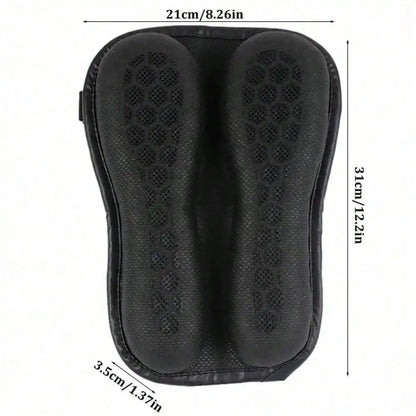 3D Honeycomb Gel Motorcycle Seat Cushion — Universal Breathable, Anti-Slip, Shock-Absorbing Pad for Harley, Honda, Yamaha
