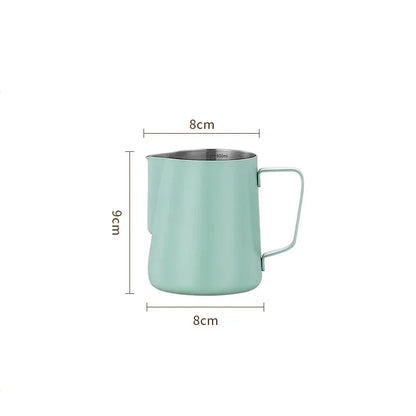 304 Stainless Steel Milk Frothing Pitcher with Measurement Scale – Barista Espresso Coffee Latte Art Jug for Café & Kitchen