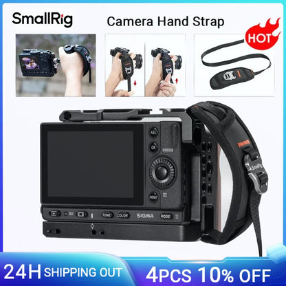 SmallRig DSLR Camera Hand Strap - Adjustable Secure Grip Support for Camera Cage Rig 2456