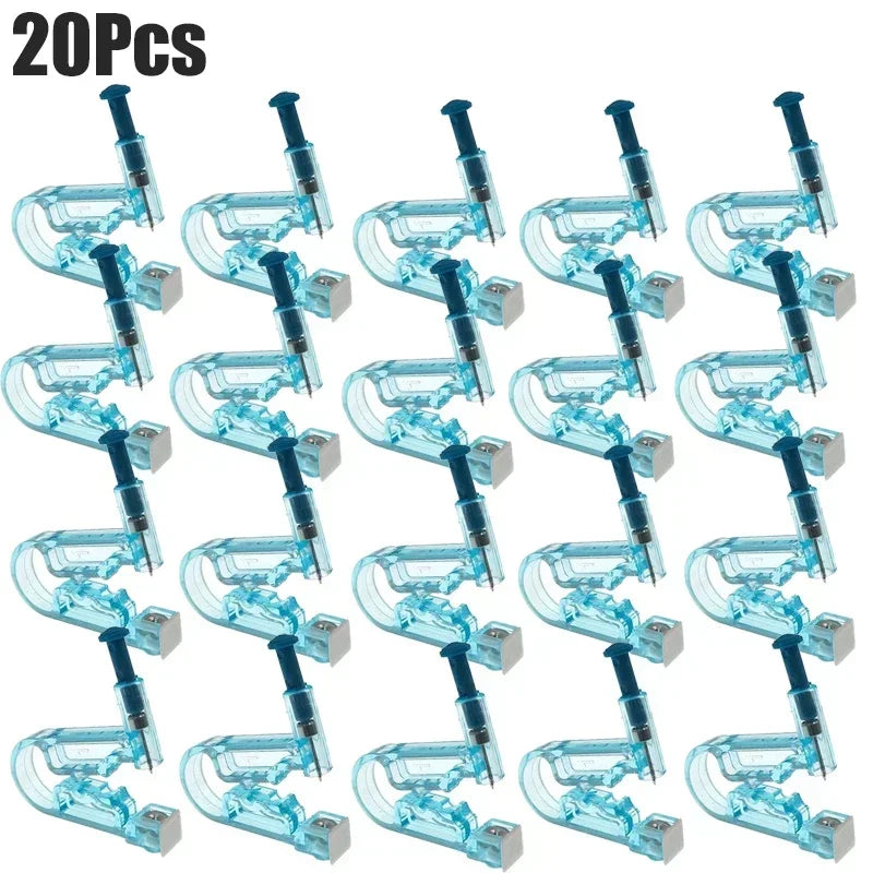 100PCS Disposable Ear Piercing Gun Kit with Sterile Nose & Ear Studs, Safe Body Jewelry Tool