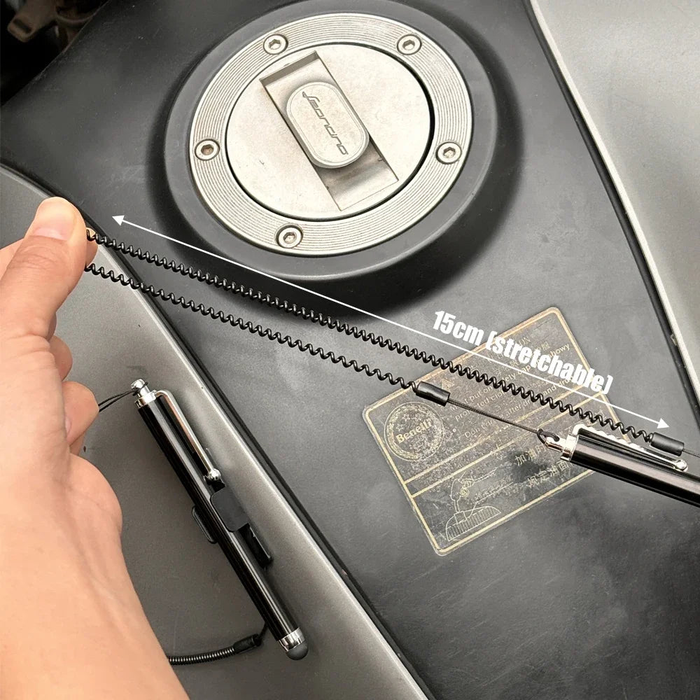 Motorcycle & Cycling Touch Pen – Universal Mobile Stylus with Spring Rope for Riding