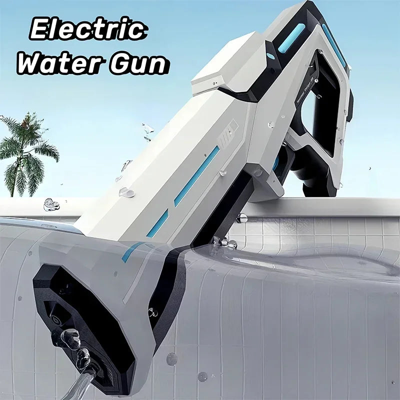 Electric Water Gun for Adults & Kids – Powerful Squirt Blaster with Automatic Water Suction, Summer Beach Toy