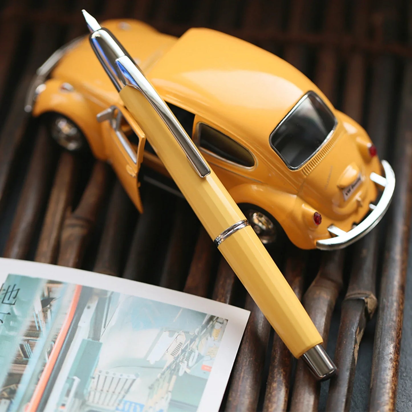 MAJOHN A2 Press Fountain Pen - Retractable EF Nib 0.4mm Resin Ink Pen with Converter, Lighter than A1, Perfect for Writing and Christmas Gift