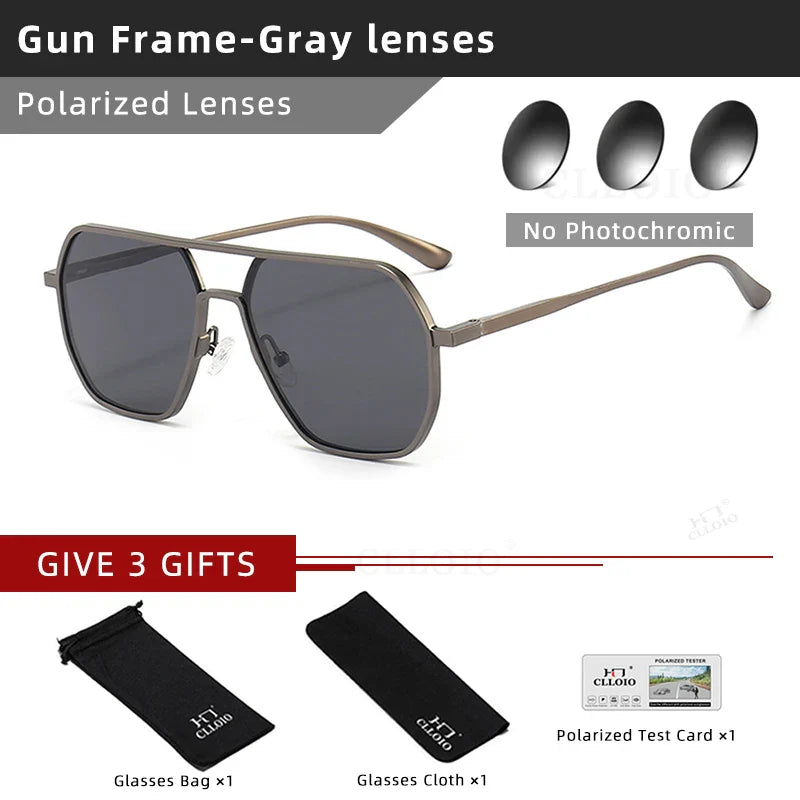 CLLOIO Anti-Glare Day & Night Vision Glasses – Polarized Photochromic UV400 Driving Sunglasses for Men & Women