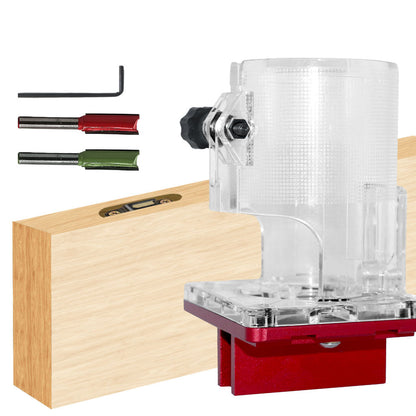 Slotting Guide Base for 65mm Trimming Machine – 2-in-1 Furniture Concealed Connector & Buckle Fastener (Wood Milling Base)