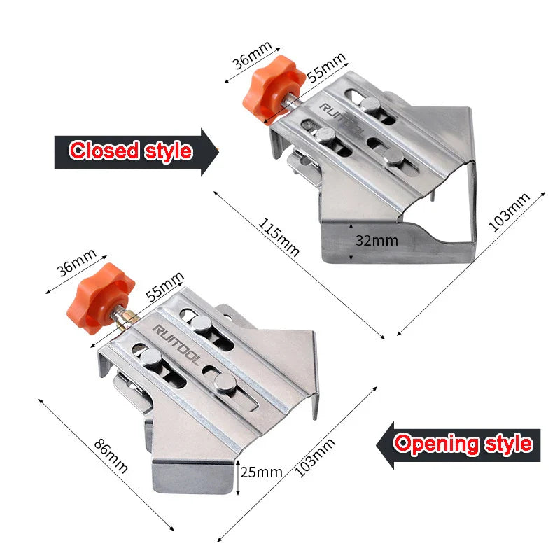 90° Positioning Squares Right Angle Clamps – Carpenter Clamping Tool for Woodworking & Cabinet Corner Assembly