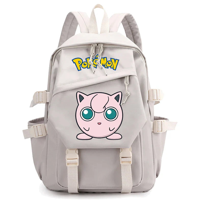 Pokemon Waterproof Women’s Backpack – Pikachu, Gengar, Snorlax Schoolbag for Girls & Students