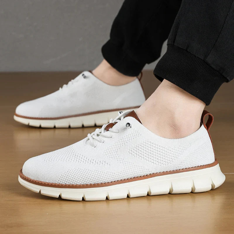 Men's Casual Sports Shoes - Anti-Slip, Wear-Resistant, Breathable Cushioning with Color Blocking Design