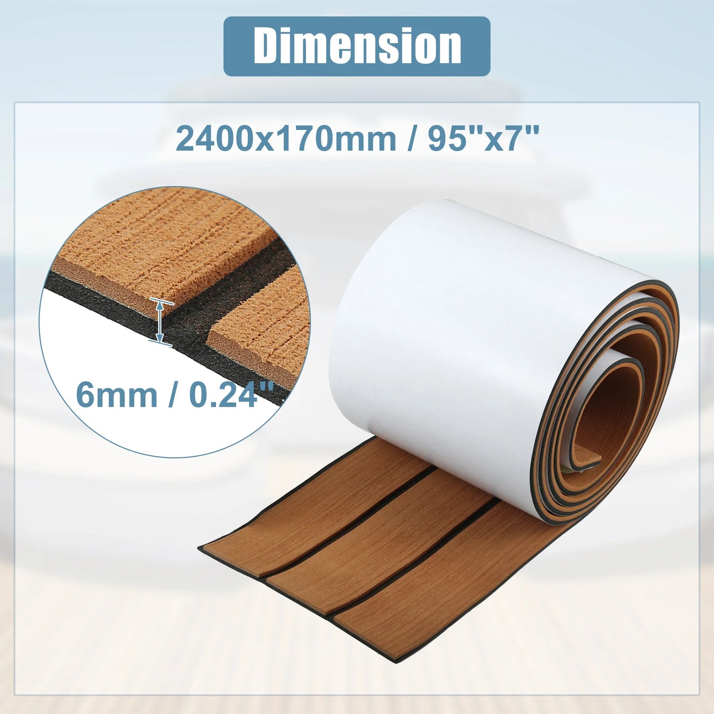 Uxcell EVA Foam Boat Flooring – Teak Foam Decking Marine Yacht Deck Mats (Multiple Sizes)