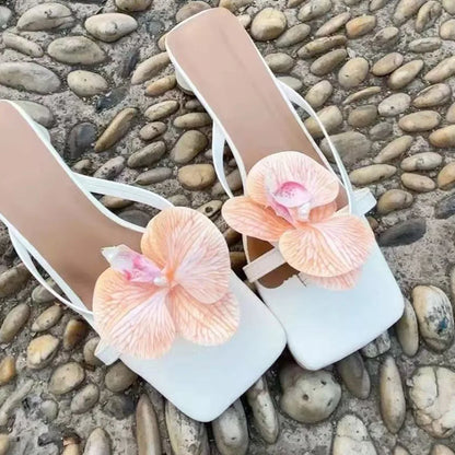 Colorful Thai Fairy Flower Shoe Buckles – Personalized Orchid Simulation Decor for Shoes